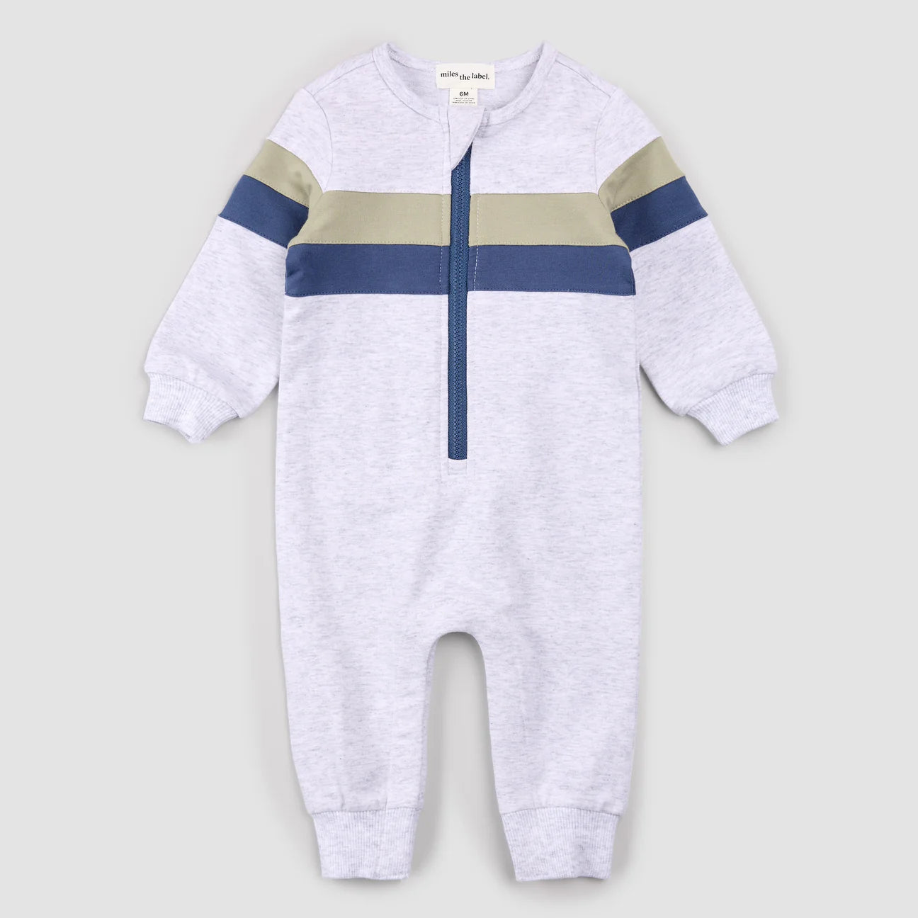 Miles the Label Stripe Playsuit

Lt Heather Grey w/ Blue/Stone Stripe