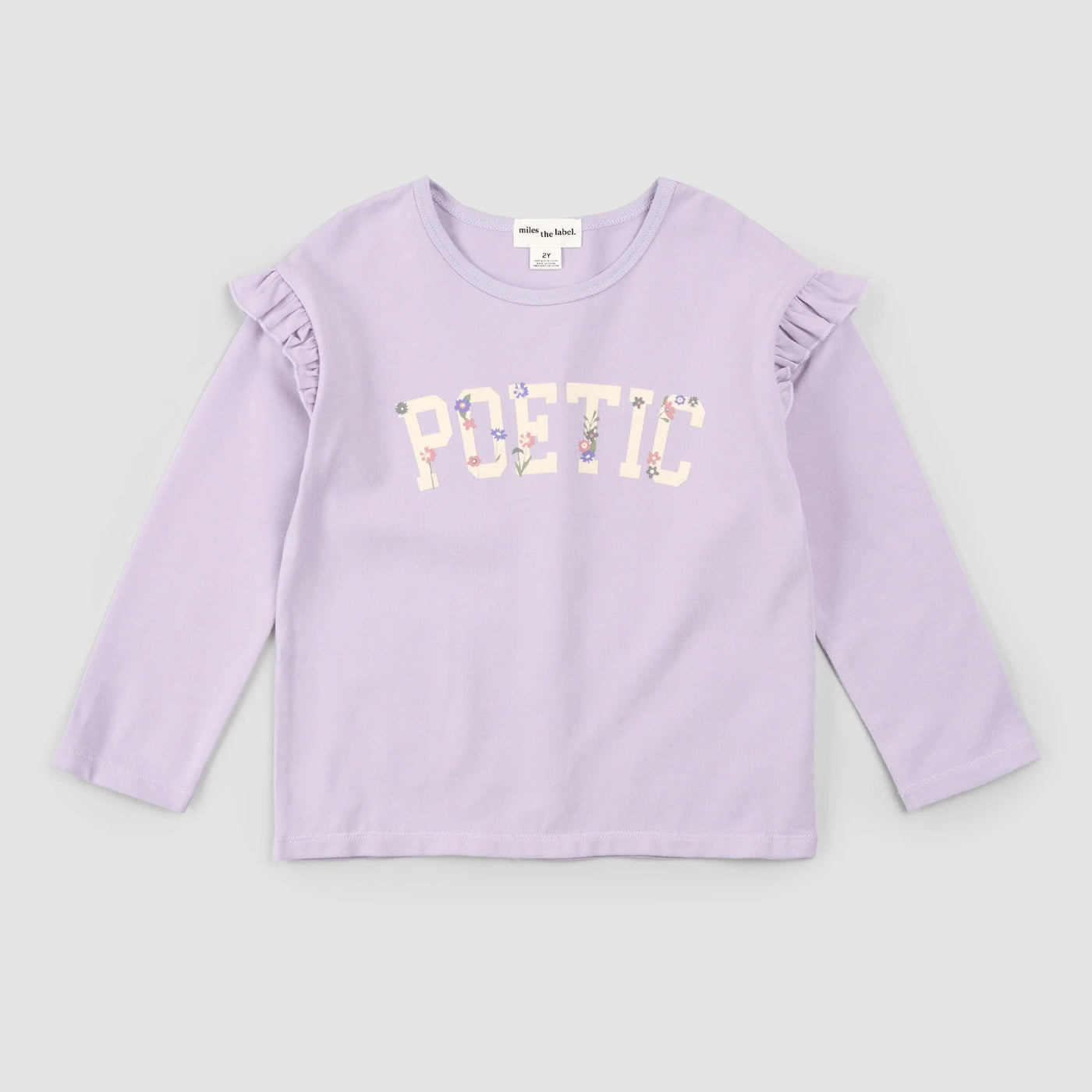 Miles the Label Poetic Flocked Thistle LS Knit Top
Lt. Purple