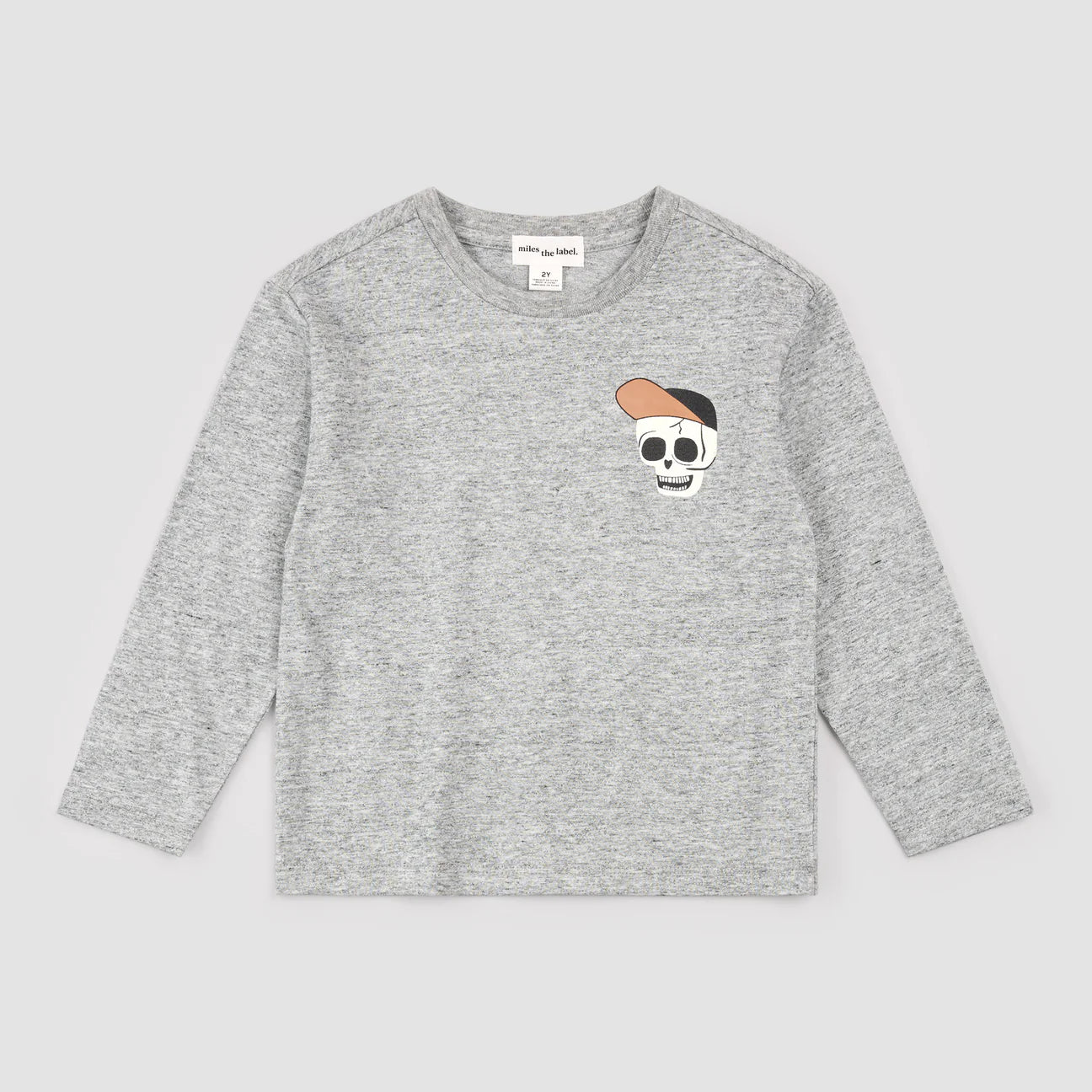 Miles the Label Skeleton Crew LS Knit Top
Med Heather Grey