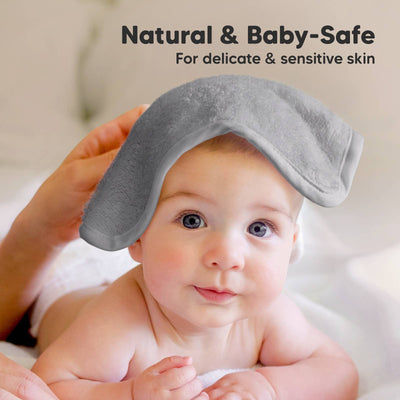 KeaBabies 6-Pack Baby Wash Cloths, Cool Gray