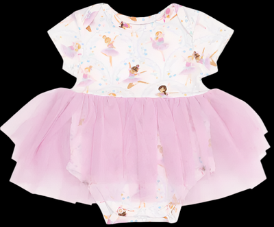 Angel Dear Twirly Short Sleeve Tutu Bodysuit Dress