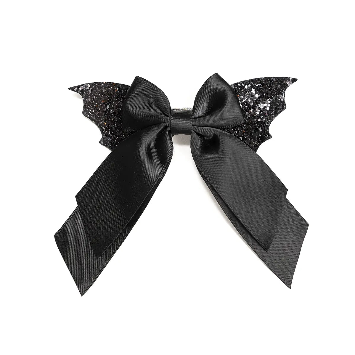 Sweet Wink Glitter Bat Halloween Coquette Bow Clip