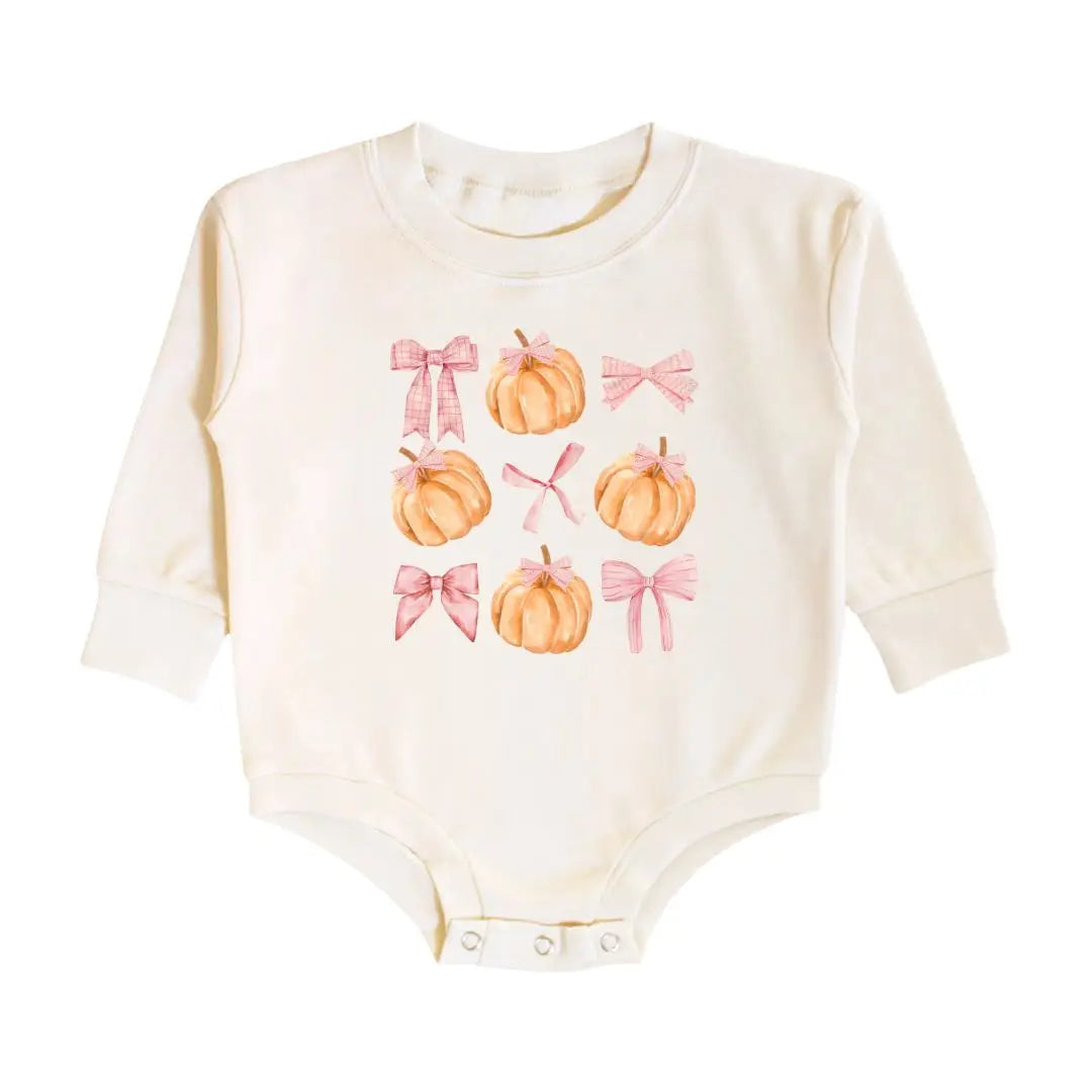 Sweet Wink Coquette Pumpkin LS Romper