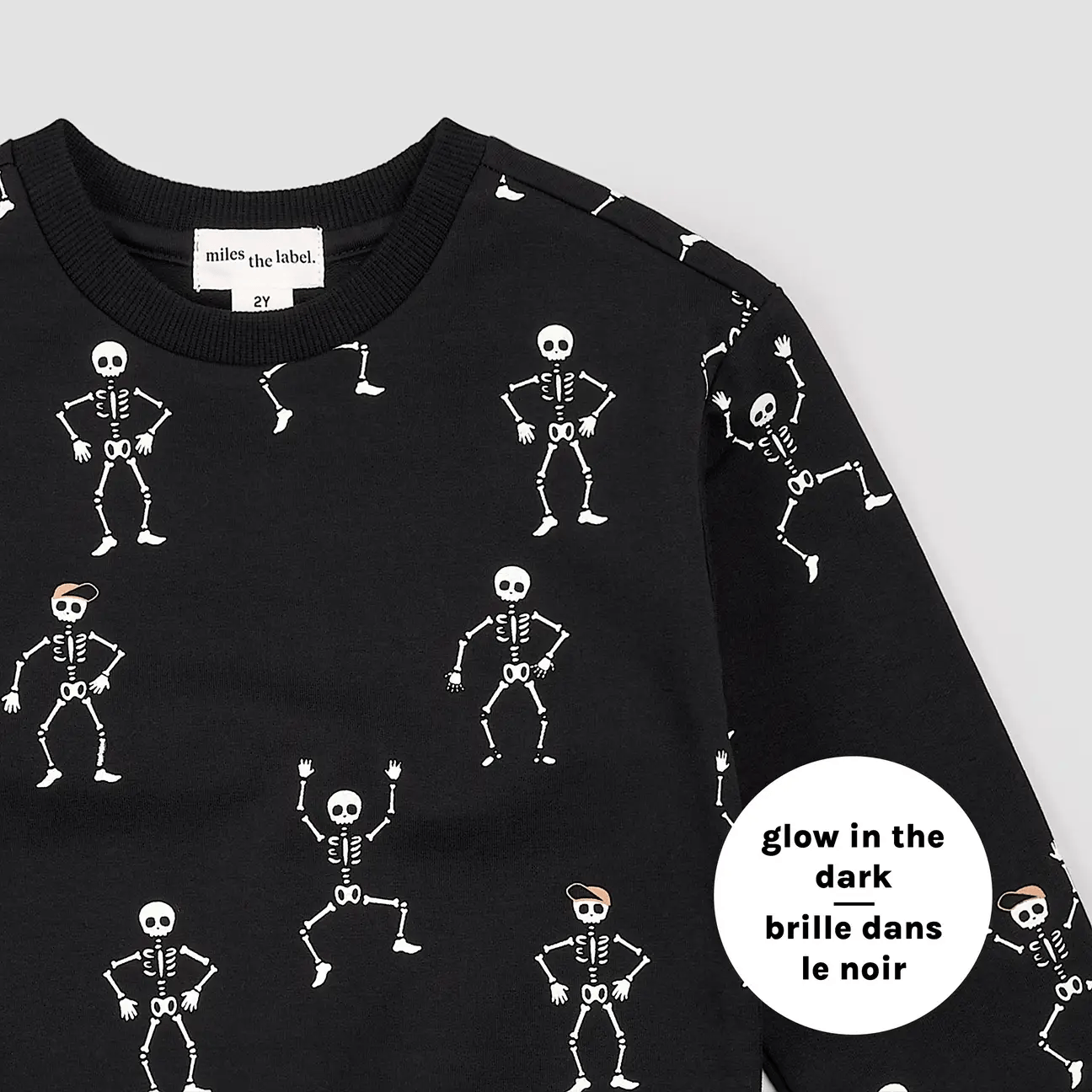 Miles the Label Dancing Skeletons Sweatshirt
Black Print