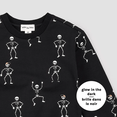 Miles the Label Dancing Skeletons Sweatshirt
Black Print