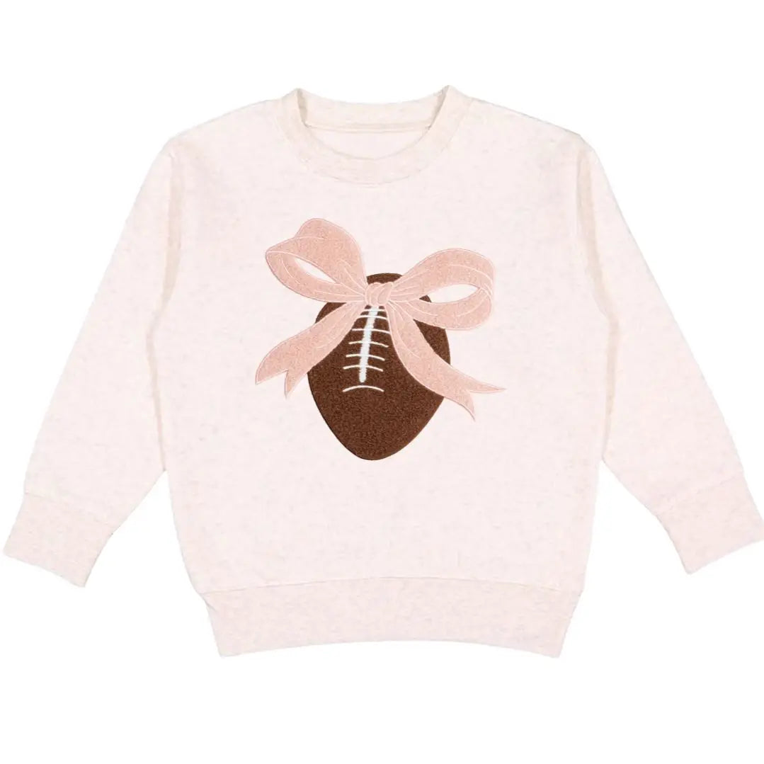 Sweet Wink Coquette Football Bow Patch Sweatshirt