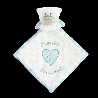 Demdaco Guardian Angel Bear Blankie Blue