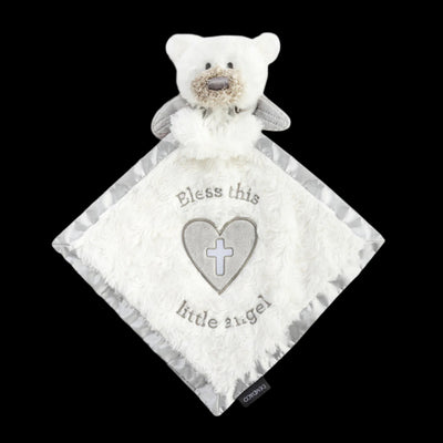 Demdaco Guardian Angel Bear Blankie Grey