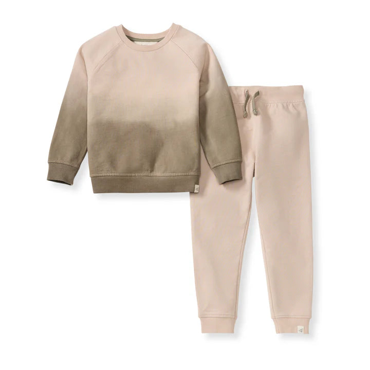 Burt's Bees Dip Dye Sweatshirt 2 Piece Set - Soft Mocha