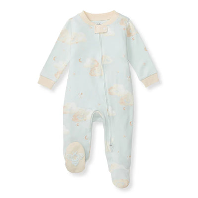Burt's Bees Sleep &amp; Play One Piece + Asst Prints - Good Night Sky Ice Flow