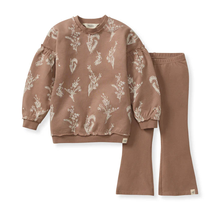 Burt's Bees Little Wild Flowers Sweatshirt 2 Piece Set - Ginger Loaf