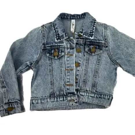 ML Kids Acid Wash Denim Jacket - Med Denim