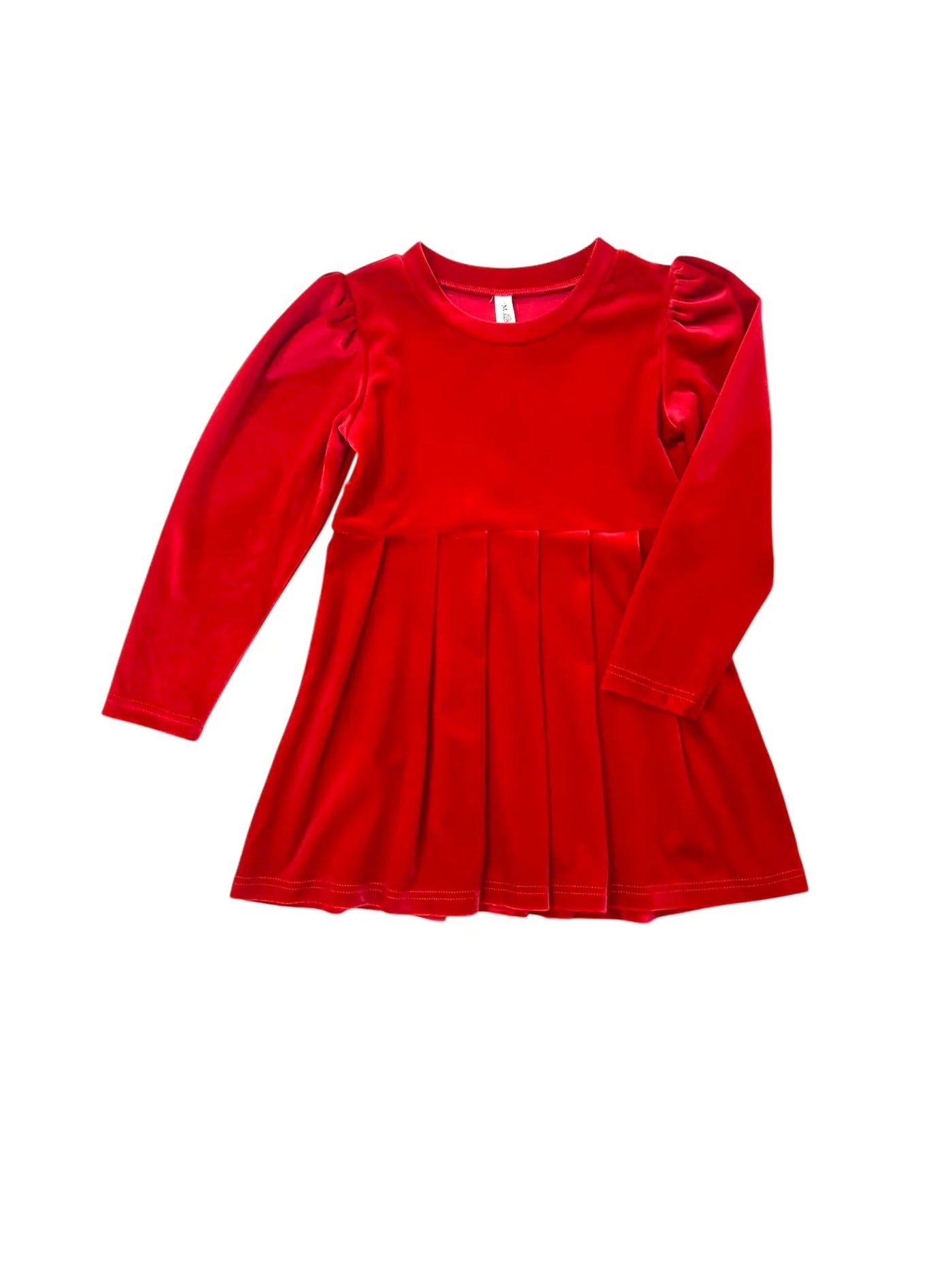 ML Kids Pleated Velvet Dress