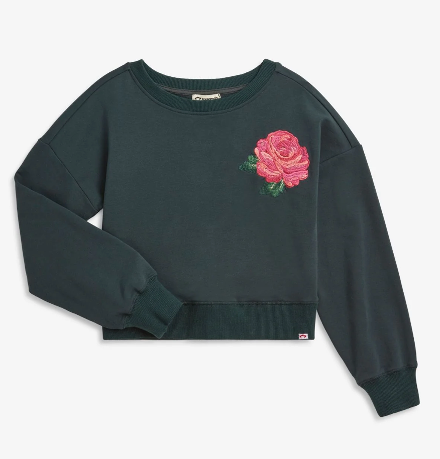 Appaman Rose Lisa Cropped Sweatshirt