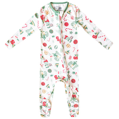 Copper Pearl Zip Up Footie Pajama

Elf