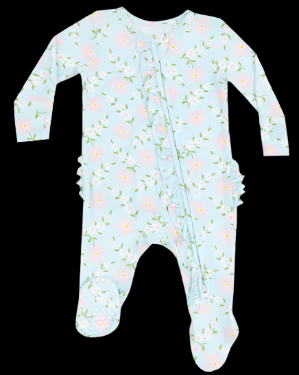 Angel Dear 2-Way Ruffle Zipper Footie
