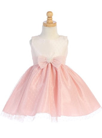 Polka Dot Tulle Dress - Blush Pink