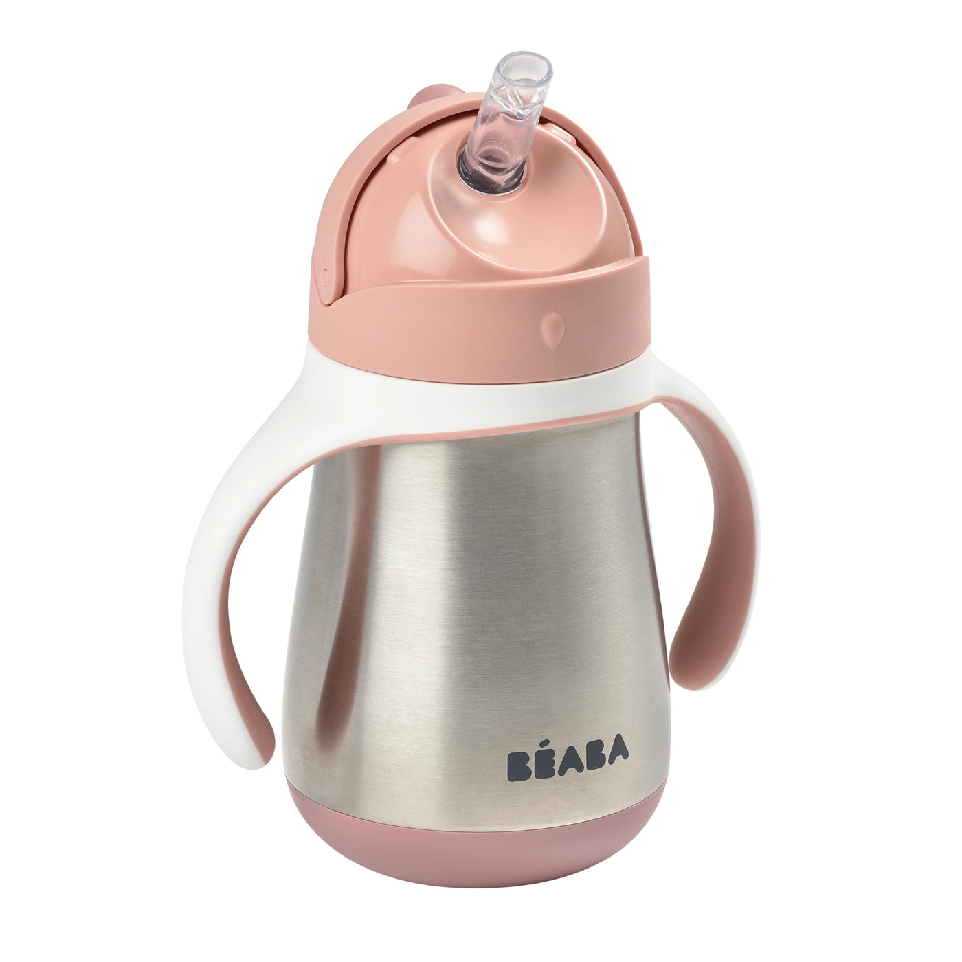 Beaba Stainless Steel Straw Sippy Cup   Rose  