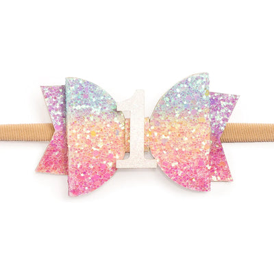 Sweet Wink Pastel Rainbow Birthday Bow + More Options