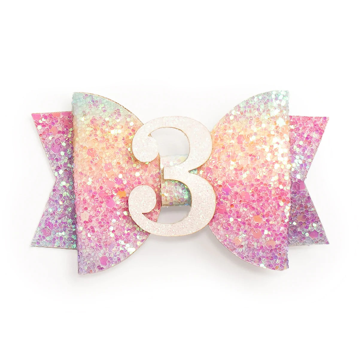 Sweet Wink Pastel Rainbow Birthday Bow